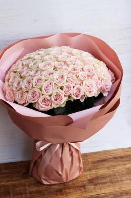 【大阪市内配達エリア限定商品】プロポーズに♡108本のバラの花束・ライトピンク