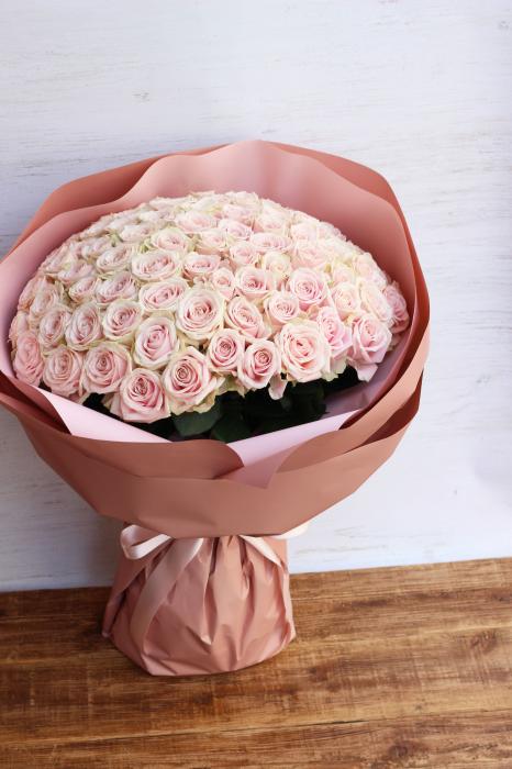 【大阪市内配達エリア限定商品】プロポーズに♡108本のバラの花束・ライトピンク