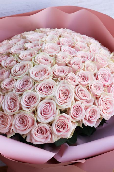【大阪市内配達エリア限定商品】プロポーズに♡108本のバラの花束・ライトピンク