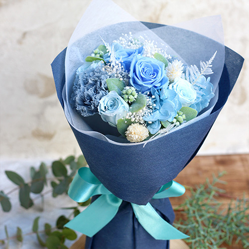 good luckブーケ(ブルー)